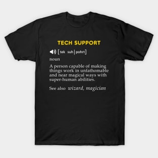 Tech Support Definition Funny Computer Geek T-Shirt